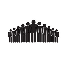 Group of people on white background icon