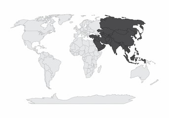 Fototapeta na wymiar The world map illustration