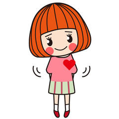 ニヤニヤする女の子