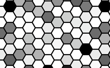 Black honeycomb with a gradient color. Isometric geometry. 3D illustration