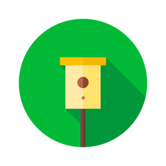 Bird Nesting box. Birdhouse vector illustration