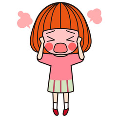 興奮する女の子