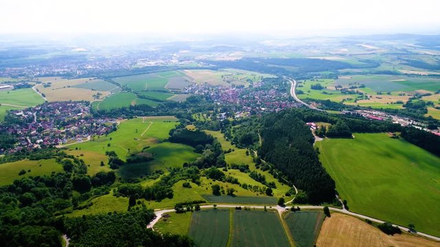 Aerial view of Baden-Wurttemberg Zollernalbkreis Germany