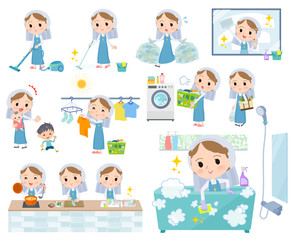 Nun women emerald costume_housekeeping