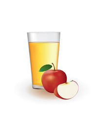 Apple juice. vector illustration