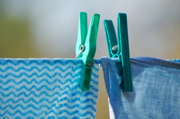 Wäsche an der Leine