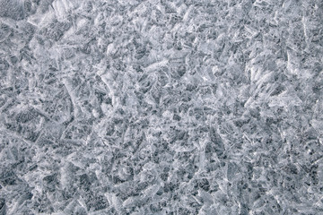 ice and cracks on the surface of Lake Baikal, Winter