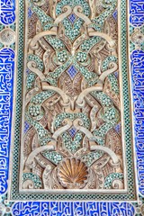 Detail of a tiled wall, Reales Alcazares de Sevilla, Seville, Andalusia, Spain