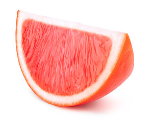 Grapefruit fruit slice isolated on the white background with clipping path. One of the best...