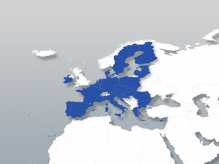 map of the european union after the Brexit