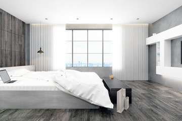 Bright bedroom interior