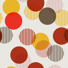 colorful polka dots mixed with stripe seamless pattern © MSNTY_STUDIOX