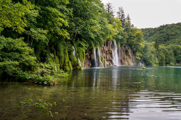 Waterfalls of one of the most astonishing National Parks of the world, Plitvice Lakes, Croatia. 