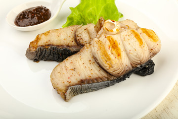 Grilled shark steak