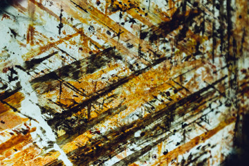 Black and orange cross hatching abstract texture