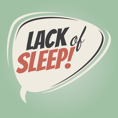 lack of sleep retro speech balloon