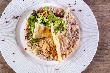 Salad with mushroom