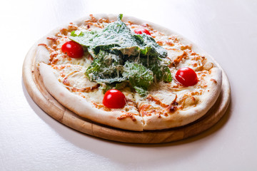 Caesar pizza with cheese