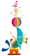 Close-up of children playing with ball