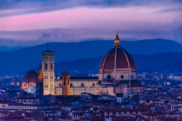 Fototapeta na wymiar Santa Maria del Fiore cathedral in Florence, Italy