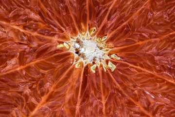 sliced grapefruit close-up