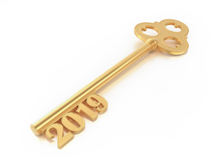 New Year 2019 Creative Design Concept - 3D Rendered Image