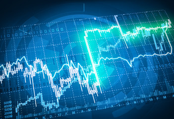 rising stock market chart