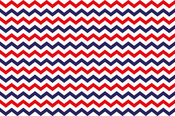 background of red and blue zig zag stripes on white
