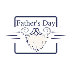 Happy Father s Day, the image of a male beard with the inscription. Vector illustration