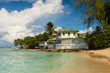 Fototapeta na wymiar Mullins Beach on Barbados in The Caribbean