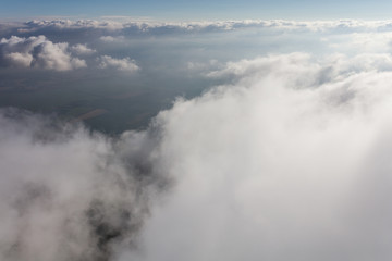 aerial view of the clouds