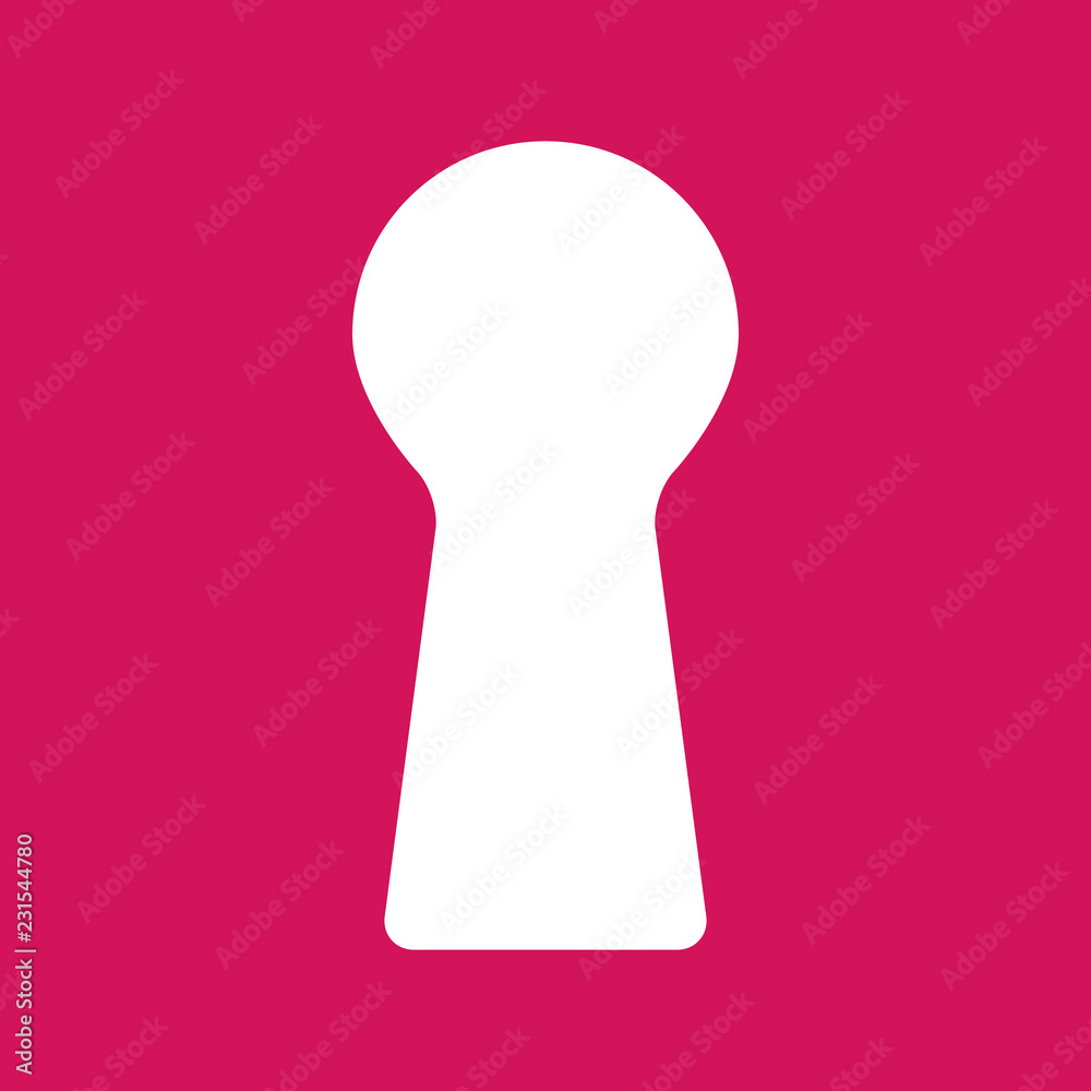 Fototapete light keyhole vector isolated icon. the key to business success, solution is the idea
