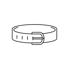 dog collar line icon, outline sign, linear symbol, vector, flat illustration