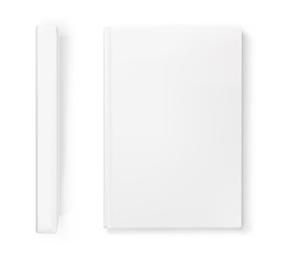 Blank cover book isolated on white background. Vector illustration. EPS10.