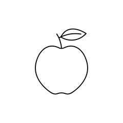 Apple line icon, healthy fruit, vector graphics, a linear pattern on a white background, eps 10.