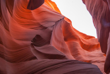flowing rock formation in lower Antelope Canyon