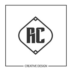 Initial Letter RC Logo Template Design Vector Illustration