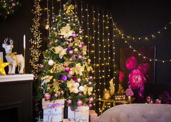 Christmas decor in the interior