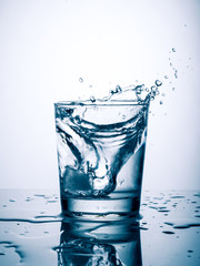 Glass of water splash