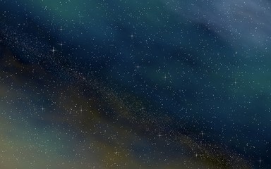 Colorful and beautiful space background. Outer space. Starry outer space texture. 3D illustration