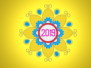 Fototapeta premium New Year 2019 Creative Design Concept - 3D Rendered Image