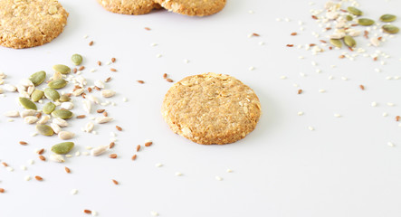 cereal cookies on a light background