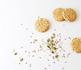 cereal cookies on a light background