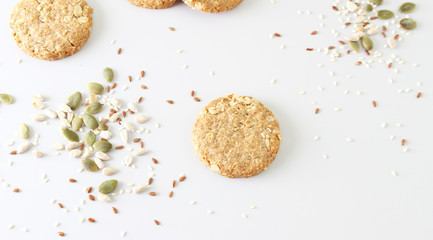 cereal cookies on a light background