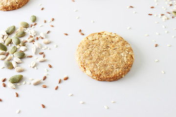 cereal cookies on a light background