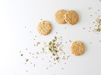 cereal cookies on a light background
