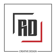 Initial Letter RD Logo Template Design Vector Illustration