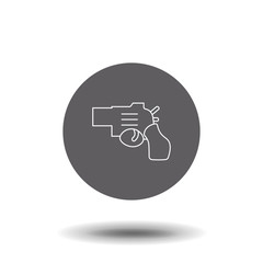 Revolver linear icon. Revolver concept stroke symbol design. Thin graphic elements vector illustration, outline pattern on a white background, eps 10.