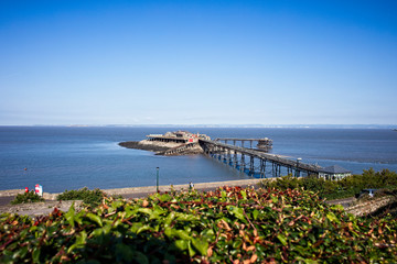 The derelict Birnbeck Pier (18th century), Weston-super-Mare, Somerset, England, UK.