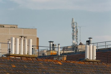 Obraz premium Roofs and chimneys